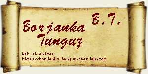 Borjanka Tunguz vizit kartica
